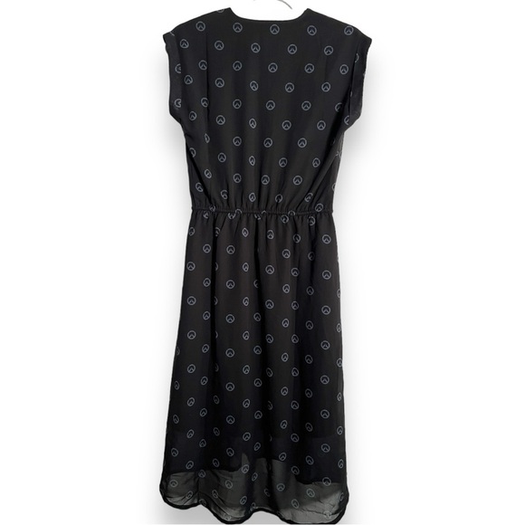 Overwatch Logo Midi Semi Sheer Dress Size Small - Picture 3 of 7